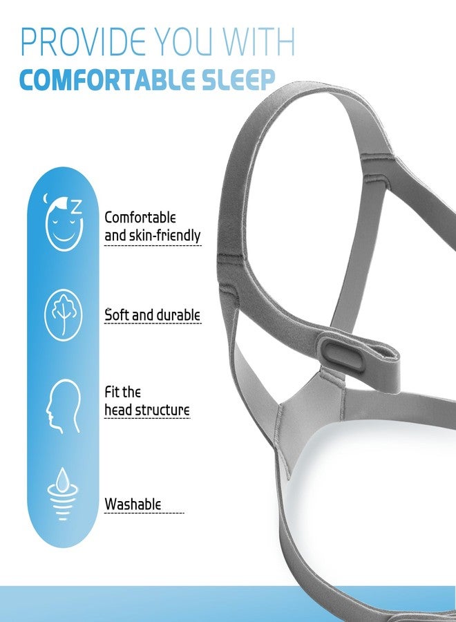 SyunsXoon F40 Headgear Replacement for ResMed AirFit F40 Full Face Mask Strap, Adjustable Elastic CPAP Headgear with 2 Magnetic Clips, Large F40 Head Strap - Image 3